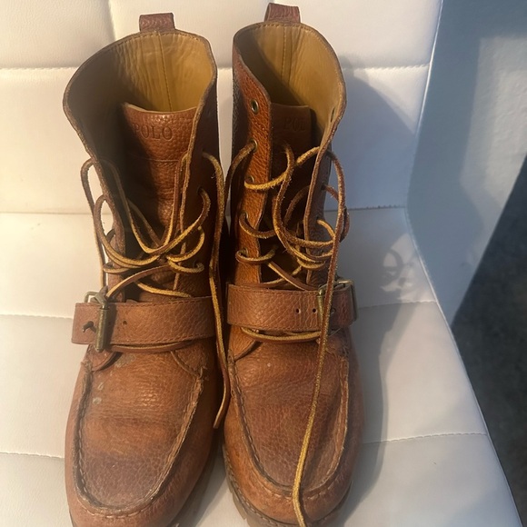 Polo by Ralph Lauren Men's Brown Leather Boots - Picture 1 of 4